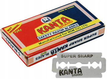 Set de lame de ras Kanta 10 bucati lame de ras barbiere durabile si precise pentru barbierit traditional lame de ras 