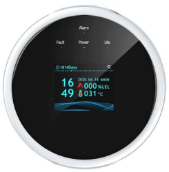 Detector Inteligent de Scurgeri de Gaz Natural cu WiFi si Afisaj LCD Monitorizare la Distanta prin Aplicatie Test Multifunctional al Gazel 