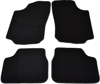 Set 4 Covorase Auto Stil Mocheta din Material Moale si Flexibil Compatibile cu Opel Corsa C 3/5USI 10/2000-8/2006 Culoare Negru 