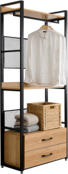 Etajera cu sertare acacia/neagra KILOS TIP 1 Sani. 80 x 40 x 200 5 cm 
