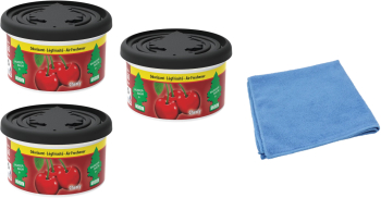 Odorizant auto Wunder baum Fiber Can 3 Pack Cherry si Laveta Microfibra 