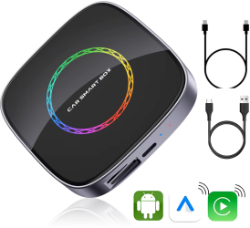 Adaptor auto Wireless CarPlay and Android Auto AI Box Android 13 goBERA® cu Procesor Octa-Core 4GB RAM + 64GB ROM Conectivitate 4G 