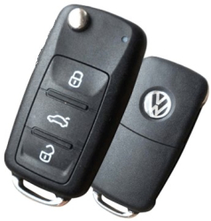 Carcasa Cheie Auto Briceag pentru Volkswagen Golf 6 cu 3 Butoane Culoare Negru 