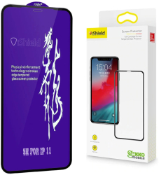 Folie sticla pentru iPhone 11 - Tempered Glass RINBO 6D Full Glue protectie ecran transparenta cu margini negre usor curbate iShield 