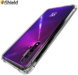 Husa antisoc Huawei Nova 5T - transparenta silicon colturi Anti-Drop spate plastic iShield Clear 