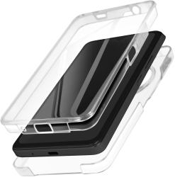 Husa integrala pentru Xiaomi Redmi A3 Full Body protectie Fata + Spate din silicon si plastic Hard Shell 360 Transparenta 