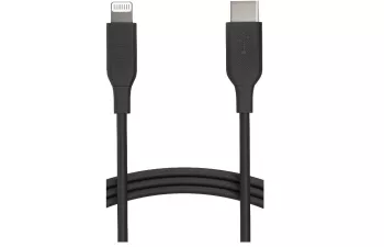 Cablu incarcare si transfer date USB-C la Lightning TPE de 1.8 m certificat MFI negru - RESIGILAT 