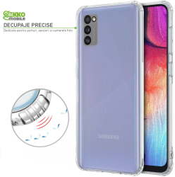 Husa compatibila Samsung Galaxy A41 - Silicon antisoc Gekko Airbags Slim Transparenta 