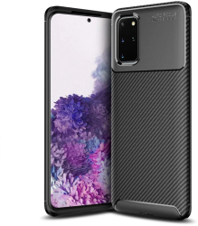 Husa compatibila Samsung S20 Plus - silicon antisoc soft flexibil Armor Carbon Skin - iShield 