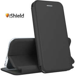 Husa flip Huawei P40 Lite - carte cu magnet integrat buzunar interior piele eco iShiled - Neagra 