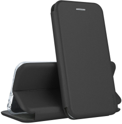 Husa flip Huawei Y6P - carte cu magnet integrat buzunar interior piele eco iShield - Neagra 
