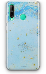 Husa Huawei Y6p - silicon color iShield Smart Fit Marble Design - Blue