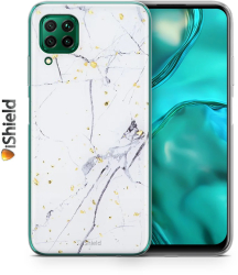 Husa Huawei P40 Lite - silicon color iShield Smart Fit Marble Design - Alba 