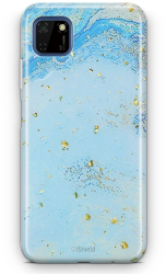 Husa Huawei Y5p - silicon color iShield Smart Fit Marble Design - Blue 