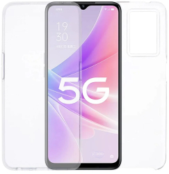 Husa integrala pentru Oppo A57s 5G Full Body protectie Fata si Spate din silicon si plastic Hard Shell 360 Transparenta 
