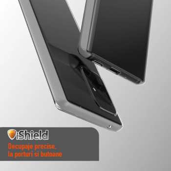 Husa iShield 360 pentru Samsung S20 Ultra - protectie Full Body Fata+Spate 2 in 1 - Transparenta 