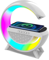 Lampa de veghe Smart LED cu Incarcator WI-FI Ceas Speaker Alarma Ceas cu Lumina de Trezire 