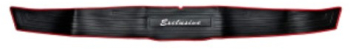 Ornament Cauciuc Protectie Bara Portbagaj Compatibil cu Dacia Logan III Culoare Negru+Rosu 