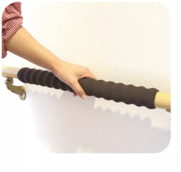 Protectie maner pentru balustrada din spuma de cauciuc maro 40cm 