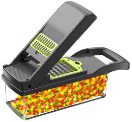 Razatoare Multifunctionala13 in 1 VarioShop® pentru legume si fructe + Timer Pentru Fiert Oua 8 taieturi accesorii pentru tocat maru 