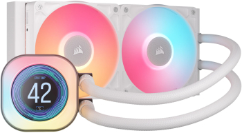 Cooler procesor Corsair iCUE LINK TITAN RX LCD AIO 240mm RGB racire cu lichid alb 