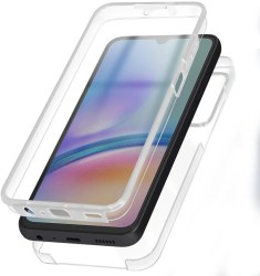 Husa integrala pentru Samsung A05s Full Body protectie Fata si Spate din silicon si plastic Hard Shell 360 Transparenta 