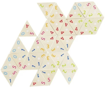 Joc domino de logica 5 ani+ din lemn Tri-Domino 
