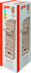 Joc Jenga de lemn 4 ani + pentru copii si adulti Goki - Joc de coordonare 