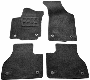 Set 4 Covorase Auto Stil Mocheta din Material Moale si Flexibil Compatibile cu Volkswagen Phaeton 2002-2016 Culoare Negru 