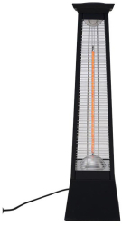 Incalzitor electric vertical cu baza Heinner putere maxim 2000 W doua trepte de putere 1000/2000W lampa fibra de carbon
