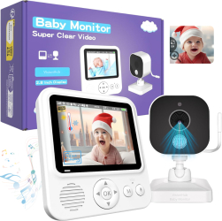 Baby Monitor Digital si Camera Audio-Video Wireless Pentru Supraveghere Bebe baterie1500mAh Ecran IPS 2.8&rdquo cu Night Vision Notifica 