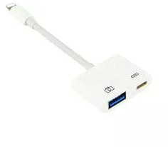 Cablu de date Apple Lightning cu adaptor pentru camera USB 3.0 OTG pentru iPhone 6-7-8-X si dispozitivele iPad - Phuture R 