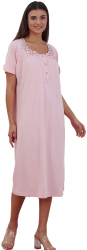 Camasa de noapte 2080 100 bumbac Bella Secret-Roz-M INTL