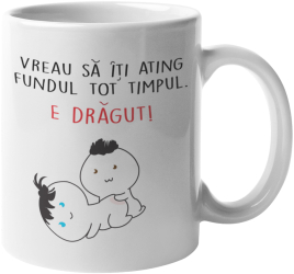 Cana ceramica 330 ml alba Pentru iubita sau sotie