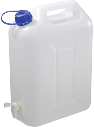 Canistra 10L din Plastic pentru Apa Potabila sau alte Lichide cu Robinet Culoare Alb 
