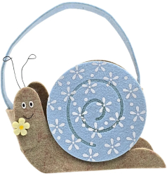 Cosulet decorativ pentru Paste din fetru model melc 14 cm 
