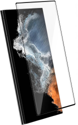 Folie pentru Samsung S22 Ultra - Hard Glass sticla protectie ecran amprenta functionala contur negru 9H MX6D - Gekko Mobile 