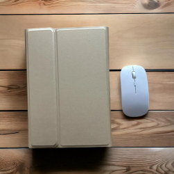 Husa cu tastatura si mouse Wireless Bluetooth pentru tableta Huawei MatePad Pro 12.6 Sigloo Gold 