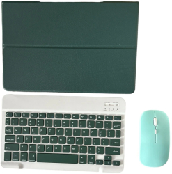 Husa cu tastatura si mouse Wireless Bluetooth pentru tableta Lenovo Yoga Tab 13 YT-K606F 13 inch Sigloo Dark Green 