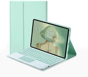 Husa cu tastatura Wireless Bluetooth Sigloo compatibila cu tableta Xiaomi Mi Pad 5 Mi Pad 5 Pro Light Green 