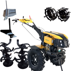 Motocultor ProGARDEN Campo 1273 Alpine 12 CP diesel pornire electrica cu accesorii 