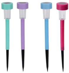 Set 4 lampi iluminat solar ProGarden plastic 36x5.5 cm multicolor 