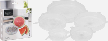 Set 5 capace reutilizabile Excellent Houseware silicon transparent 