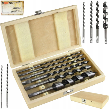Set 6 burghie lemn 6-25mm lungi 230mm M22350 