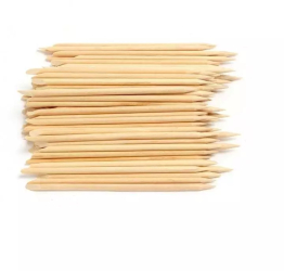 Set de 100 betisoare duble din lemn pentru cuticule Gonga® Bej 