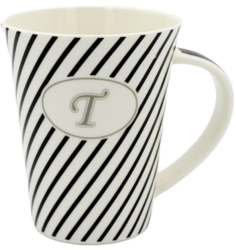 Cana din portelan personalizata cu litera & T& 