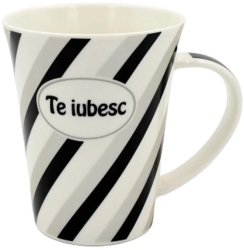 Cana din portelan personalizata cu mesaj & Te iubesc& 