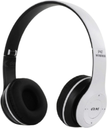 Casti Klausstech Audio Wireless Compatibilitate Universala Bluetooth Microfon Radio Fm Mp3 Sunet Clar Si Puternic Alb/negru 