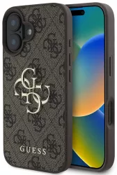 Husa pentru iPhone 16 Plus - Guess Hardcase 4G Big Logo GUHCP16M4GMGBR - Brown 