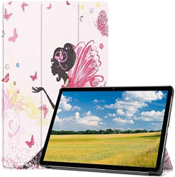 Husa pentru Samsung Galaxy Tab A9 8.7 inch UltraSlim de tip stand cu functie sleep/wake-up Sigloo Elf Girl 